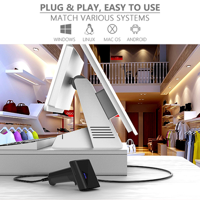 Hot Sale 2d Coms Handheld Qr Code and Odm Oem Reader Wire Barcode Scanner Hand Free Scanning Barcode Scanner