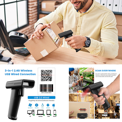Portable Wireless Qr Code Reader 2D Bar Code Scanners Automatic Manumal Scanning Machine for Alipay Passport Reader