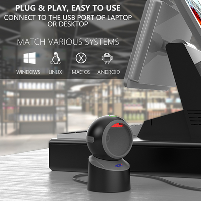 A WCMI SD5637 Gold Supplier China 1d 2d Code Barcode Scanner Platform Scanners Qr Barcode Reader Desktop for Pos System