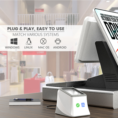 F Desktop 1D 2D Barcode Scanner and RFID NFC Box Waterproof 2D Scanning Self-service Code Reader Machine Koisk