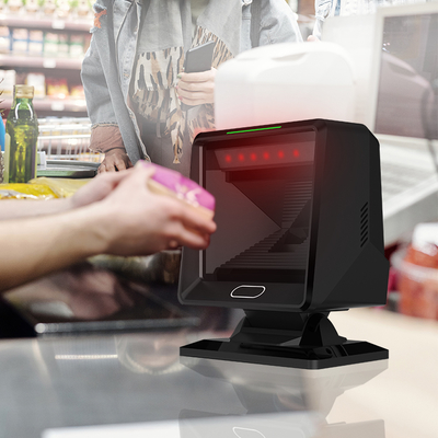 Good Quality QR Code Reader Desktop Barcode Scanner with HID Keyboard USB Virtual Serial Port for Supermarket